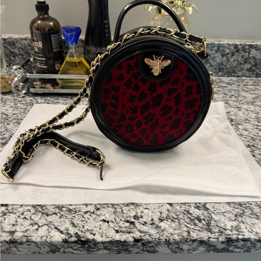 Small Leopard round purse